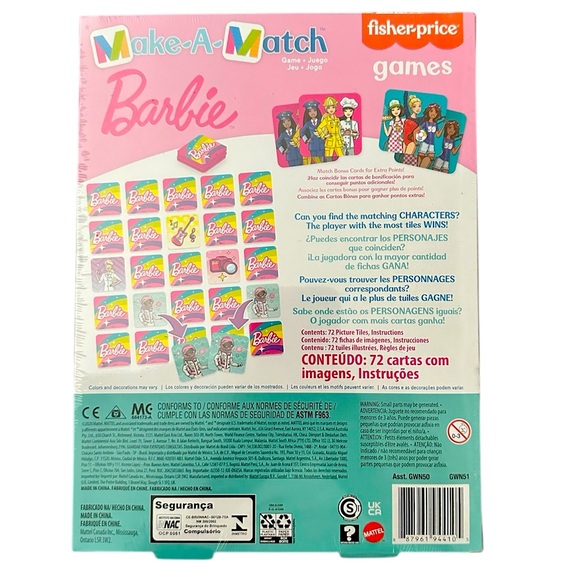 Barbie Make a Match Game by Fisher-Price - Picture 2 of 2